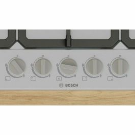 Bosch PGQ7B5K90 Placa de Gas Serie 4, 5 Fuegos, Acero Inoxidable, 52 x 75 x 4.5 cm