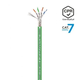 AISENS - Cable de Red RJ45 LSZH CPR Cca CAT.7 600 MHZ S/FTP AWG23, VERDE, 305M