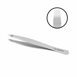 Lussoni Pinzas de Depilar Rectas de Acero Inoxidable para Cejas | Punta Alineada Precisa | Elimina Pelos Suavemente 9,4 cm 1 Unidad