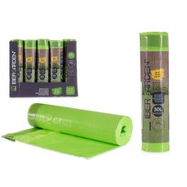 Bolsa Basura Autocierre Perfumada 30L 15Uds Verde Ibergarden 4X16CM (24 Unidades)