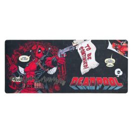ERIK Alfombrilla Gaming Deadpool Marvel 80x35cm, Textil Impermeable Alta Densidad, Base Antideslizante y Bordes Reforzados para Teclado y Ratón