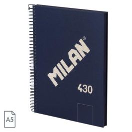 Milan Cuaderno A5 Espiral Tapa Dura, 80 Hojas 95 gr/m², Azul Marino, 57151E80B Precio: 9.5000004. SKU: B1AT3BR5DS