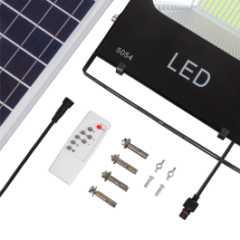 HO Foco Proyector LED 100W 10.000Lm 6000K Solar con Control Remoto Panel 6V/25W HO-626005-CW