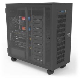 Thermaltake AX700 TG Torre PC Negra, Soporte Múltiples Ventiladores 120/140mm y Bahías HDD 2.5/3.5/5.25"