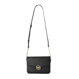 Bolso Bandolera Michael Kors Leida Negro 24 x 17 x 6 cm Precio: 160.49999988. SKU: B17M2CKKMN