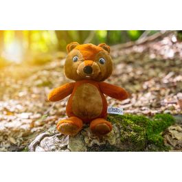 Gloria Peluche para Perro Forest Nitzan, Juguete Divertido y Suave con Squeaker, Estimula el Juego y la Curiosidad, Marrón de Poliéster