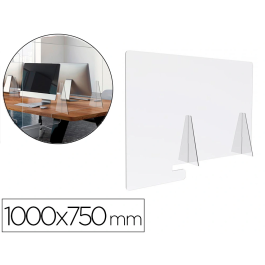 Archivo 2000 Pantalla de Protección sobremesa Metacrilato Transparente 1000x750 mm Precio: 107.49999975. SKU: B12S756CVL
