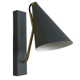 Lampara Aplique Glam DKD Home Decor Gris Claro Dorado 25 x 29 x 12 cm Precio: 28.50276. SKU: S3020978