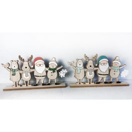 DKD Home Decor Figura Navidad Alpina de Madera Azul Rojo Natural 4x17x30 cm - Pack 6 Unidades Surtidas Precio: 15.05724. SKU: B1CGNR9FV6