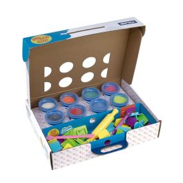 Milán Kit de Pasta Blanda Soft Dough con Herramientas 'Abecedario', 8 Botes 59g (Blanco, Amarillo, Naranja, Rojo, Azul, Verde, Rosa, Negro) y 26 Moldes Milán Kit de Pasta Blanda Soft Dough con Herramientas 'Abecedario', 8 Botes 59g (Blanco, Amarillo, Naranja, Rojo, Azul, Verde, Rosa, Negro) y 26 Moldes