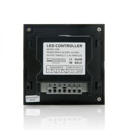 Controlador LED Táctil a Distancia DMX512 Empotrable 4 Zonas RGBW Unicolor 5-24V DC Panel Dimable Sin Parpadeo