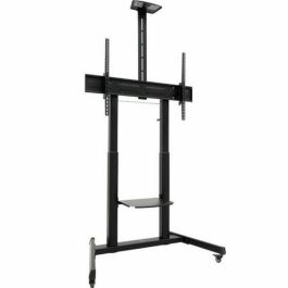 TooQ FS20406HM-B Soporte de Suelo con Ruedas para TV 60-100 Pulgadas, 130 kg, Ajustable en Altura, Negro