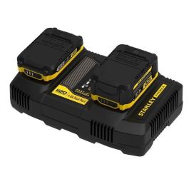 Stanley Fatmax SFMCB24-QW Cargador Doble 18V 4A Compatible con Baterías Generación V20