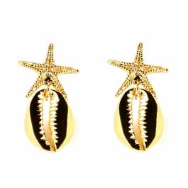 Shabama Pendientes FORNELLS para Mujer, diseño Estrella de Mar y Concha, acabado Oro Brillo, Veraniegos 4 cm - 1 unidad Precio: 20.9500005. SKU: B17SRWQ5QT