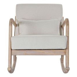 Mecedora Sixties DKD Home Decor Beige Natural 85 x 81 x 66 cm Mecedora Sixties DKD Home Decor Beige Natural 85 x 81 x 66 cm