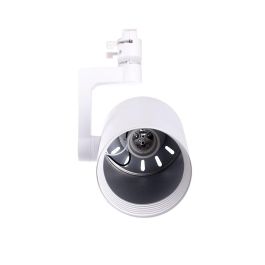 Pack 2 Foco de Carril Monofásico E27 PAR30/A65 Orientable Blanco para Iluminación Comercial de Acento y Exposiciones