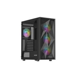 Genesis Diaxid 605 Caja Gaming Midi Tower, ATX/Micro-ATX/Mini-ITX, Cristal Templado, 4 Ventiladores ARGB, USB 3.0/3.1 Tipo-C