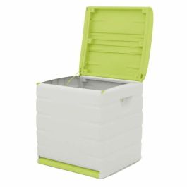 Plastiken Arcón Space Saver 190L Beige y Pistacho con Ruedas y Candado - 60x61x53cm