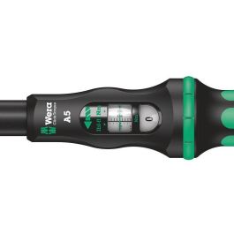 Wera 05075604001 Llave dinamométrica de clic A5 Mecánica 1/4" 2.5-25 Nm con pantalla Negro/Verde