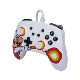Power A 1526549-01 Mando con Cable Fireball Mario para Nintendo Switch
