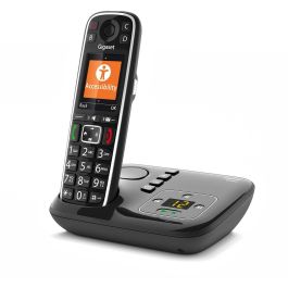 Gigaset E720A Teléfono DECT/Analógico Inalámbrico con Identificador de Llamadas y SMS, Negro, Ideal para Mayores