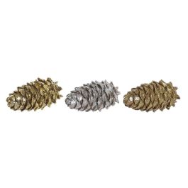 Figura Navidad Tradicional DKD Home Decor Dorado Plateado 7.5 x 7.5 x 13 cm (3 Unidades) Figura Navidad Tradicional DKD Home Decor Dorado Plateado 7.5 x 7.5 x 13 cm (3 Unidades)