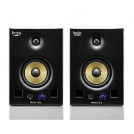 Hercules Monitor de Estudio 5 (Par) - 80W RMS (x2), 160W Pico, Biamplificado LF50W/HF30W, Woofer 5" Kevlar para Mezcla