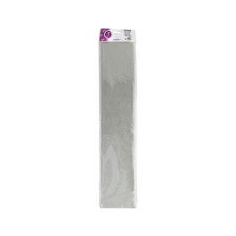 Papel Crespon Liderpapel 50 cm X 2.5M Metalizado Plata