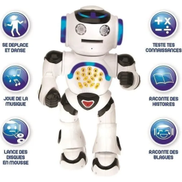 Lexibook Powerman Robot Educativo Interactivo para Jugar y Aprender Bailar Musica Pruebas Educativas Lanzador de Discos para Niños a partir de 4 Años Precio: 70.69000048. SKU: S7122620