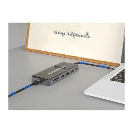 Conceptronic DONN14G Adaptador USB-C Multipuerto 7 en 1 a HDMI 4K, USB-C PD 100W, USB 3.0, GbE