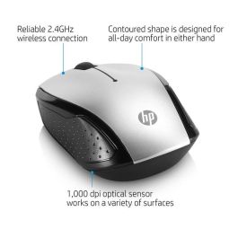 HP 200 Wireless Mouse, Económico Ambidextro, Diseño Ergonómico y Contorneado para Ambas Manos, Libertad de Movimiento Inalámbrica.