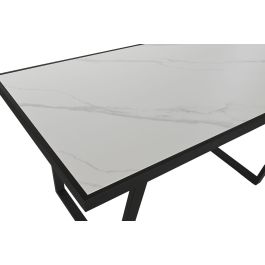 DKD Home Decor Mesa Comedor Negro Blanco 80 x 75 x 150 cm