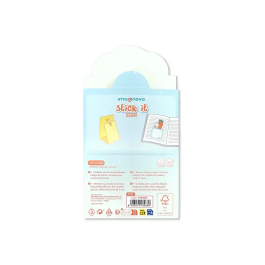 Imaginovo Bloc notas adhesivas bunny con soporte 20 hojas azul 60x125 mm