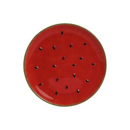Plato Moderno DKD Home Decor Rojo Verde 22 x 2.5 x 22 cm Precio: 27.50000033. SKU: B17MRJXHW4