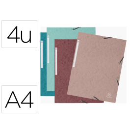 Clairefontaine Skandi Carpeta Tres Solapas DIN A4 Cartón Lote 4 Unidades Colores Surtidos Precio: 7.79000057. SKU: B16RBSR2T9