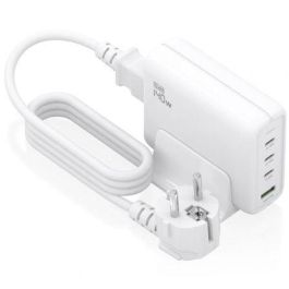 Aisens ASCH-140W4P055-W Cargador Sobremesa GaN 140W Carga Rápida con 3xUSB-C PD3.1 y 1xUSB-A QC3.0 Blanco Aisens ASCH-140W4P055-W Cargador Sobremesa GaN 140W Carga Rápida con 3xUSB-C PD3.1 y 1xUSB-A QC3.0 Blanco