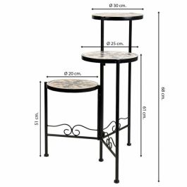 Soporte para Maceta Alexandra House Living Negro Hierro Azulejo 30 x 68 x 30 cm