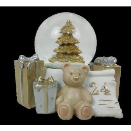 DKD Home Decor Figura de Navidad Moderna Oso Resina Multicolor 9x9x11 cm (2 Unidades) Surtidas