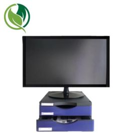 Soporte Monitor Archivo 2000 Con 2 Cajones Negro/Azul Precio: 29.49999965. SKU: B1GVN776JG