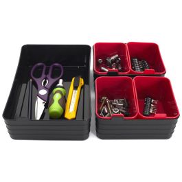 Je cherche une Idee Juego de 7 Cajas de Almacenamiento Flexibles y Apilables de Plástico PE