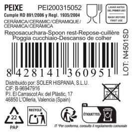 Inde Reposacucharas de Madera Peixe, 24.7 x 7.2 x 2.6 cm (24 Unidades)