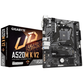 Gigabyte A520M K V2 Placa Base AM4 mATX con Chipset A520 y Soporte para Memoria DDR4