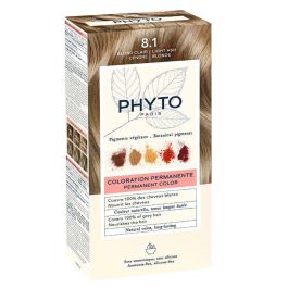 Phyto #8.1 Tinte de Pelo Rubio Claro Cendre Permanente, Pigmentos Vegetales, Sin Amoniaco, Cubre Canas 100%, Con Monoï y Jojoba 4 uds. Precio: 9.5900002. SKU: B16YEFY6WR