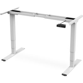 DIGITUS Bastidor de Mesa Eléctrico Altura Regulable, Dual-Motor, 3 Etapas, Blanco, 100 kg, 2 Patas
