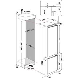 Frigorífico combinado Whirlpool Corporation ART 9811 SF2 Blanco (193 x 54 cm)