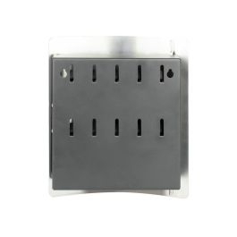 Burg Wachter Armario para Llaves BUR4003482336403, Acero Inoxidable, 10 Ganchos, Cierre Magnético Regulable