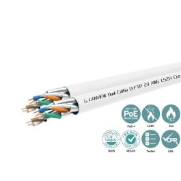 Lanview Cable Doble Cat6a U-FTP 305m 2x(4x2xAWG23) LSZH Blanco para Datos y Redes Estructuradas Clase Cca Lanview Cable Doble Cat6a U-FTP 305m 2x(4x2xAWG23) LSZH Blanco para Datos y Redes Estructuradas Clase Cca