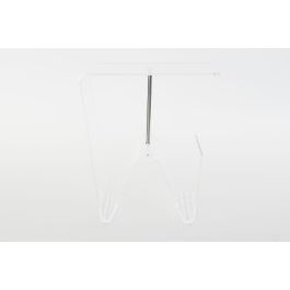 DKD Home Decor Mesita Auxiliar Loft con Revistero de Acrílico y Metal Transparente 40x30x44 cm