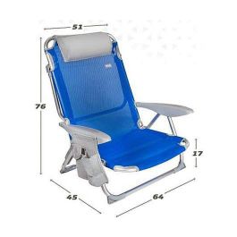 Silla playa plegabel aluminio 4 posiciones gomera 51x45x76 cm con cojin y bolso. Precio: 38.78999971. SKU: B1BLGTVKGQ