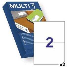 Etiquetas adhesivas MULTI 3 Blanco 500 Hojas 210 x 148 mm (2 Unidades) Etiquetas adhesivas MULTI 3 Blanco 500 Hojas 210 x 148 mm (2 Unidades) Precio: 62.6659. SKU: B16SFG5NKK